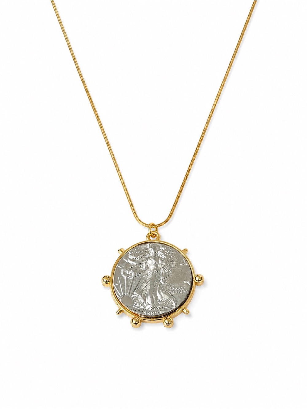 18k Gold Plated Tone  Pendant Necklace - Women Jewelry